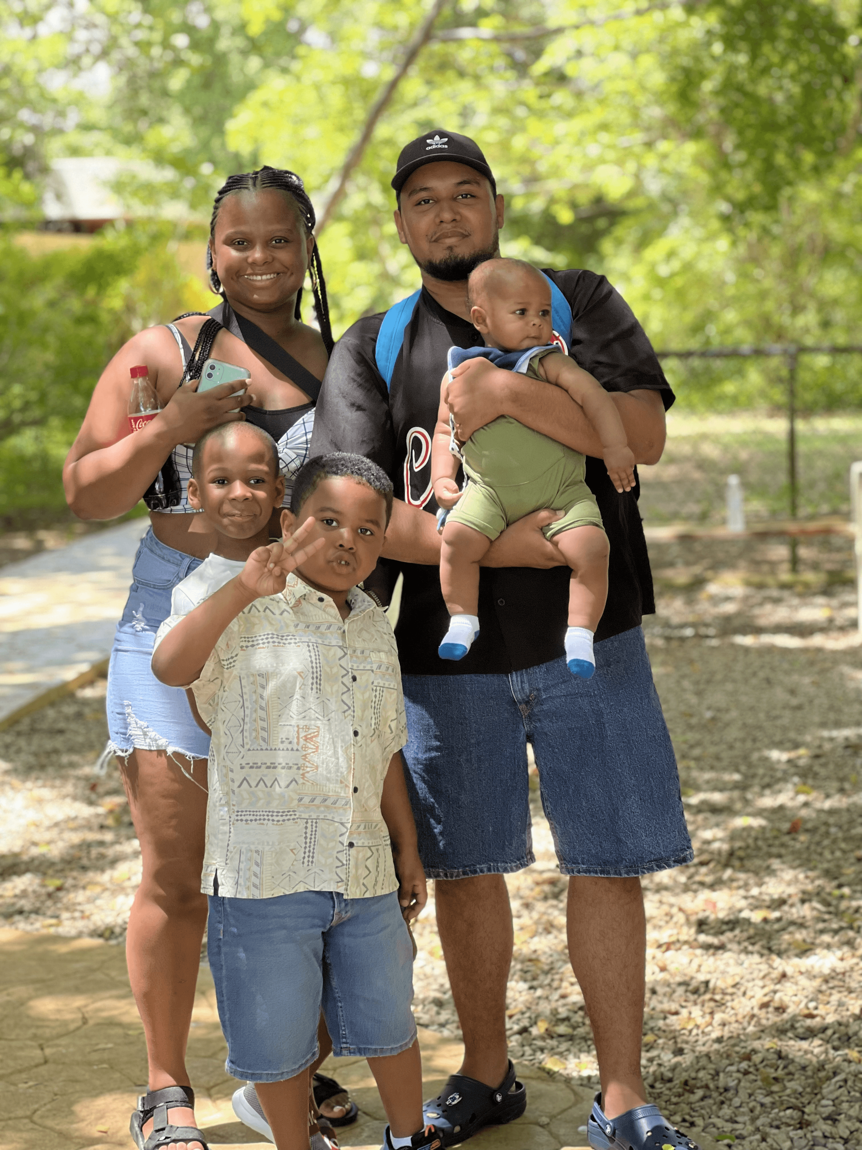 Victor Crispin and his family